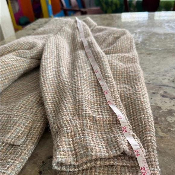 Tahari Light Pink and Green Tweed Blazer - Picture 12 of 14